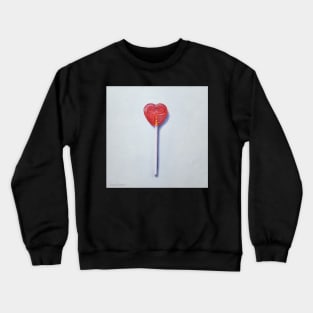 Holding Out For A Hero - heart lollipop painting Crewneck Sweatshirt